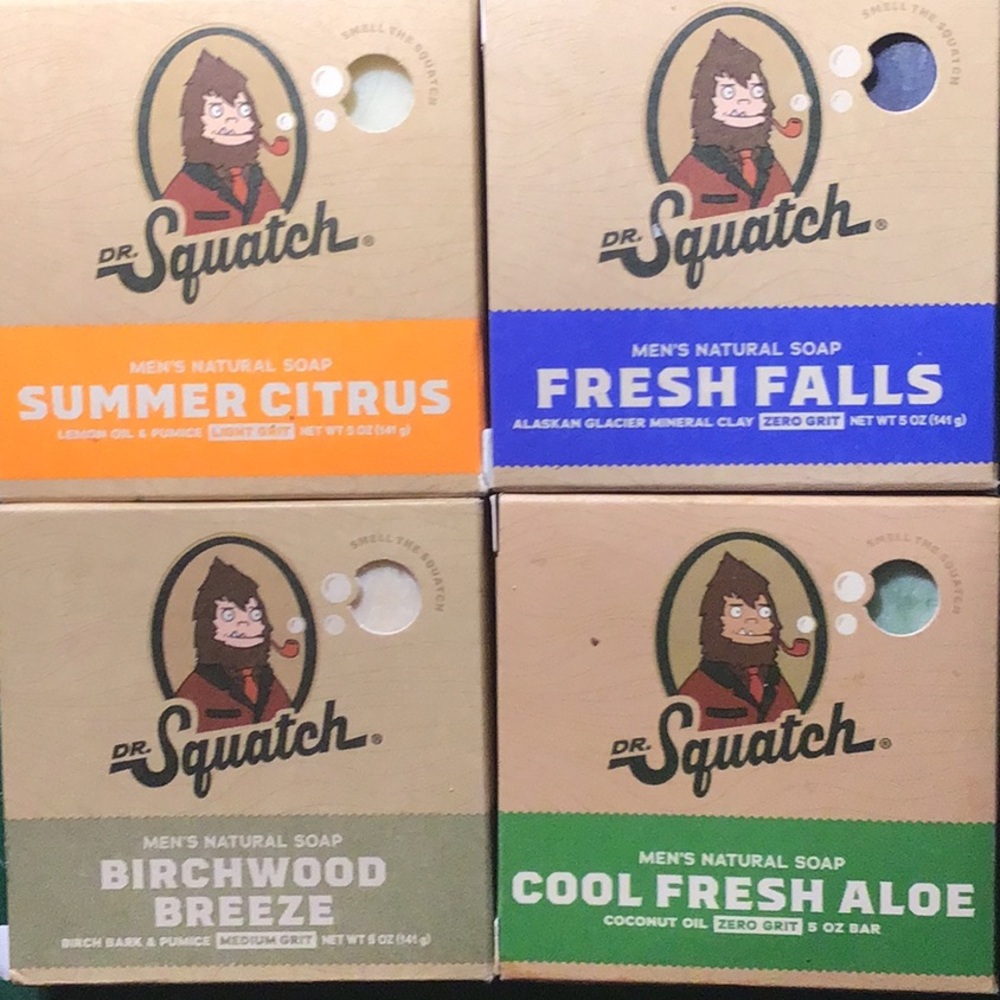 DR SQUATCH  (4) MEN'S NATURAL SOAPS 🧼